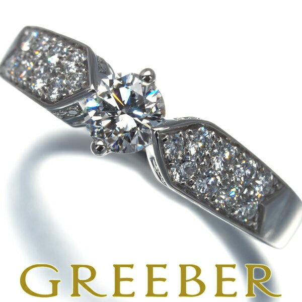 CHAUMET ショーメ リング ダイヤ ダイヤモンド 0.40ct D VS1 プリュム トリオンフ ソリテール 12号 Pt950 鑑定書 Ring 指輪 【中古】BLJのサムネイル