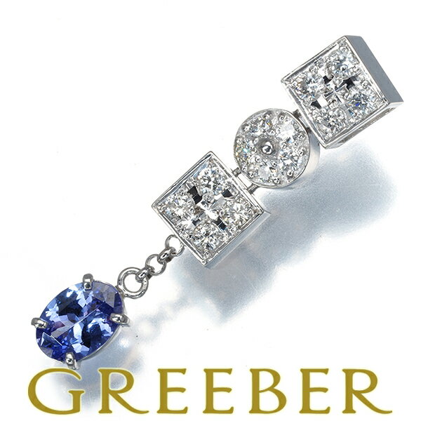 Tanzanite - ★ポイント5倍対象商品★【要獲得！先着順最大3万円クーポン！】タンザナイト 0.67ct ダイヤ ダイヤモンド 0.38ct スクエア サークル ペンダント トップ Pt900 ソーティング Pendant【中古】GENJ