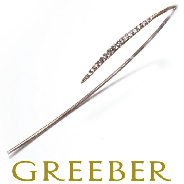 Rakuten - ダイヤ ダイヤモンド 0.13ct フック 片耳 ピアス K18PG Pierce【中古】GENJ