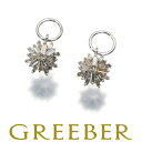 ダイヤ ダイヤモンド 0.16ct/0.16ct 2種カット ピアスチャーム K18WG 【中古】GENJ