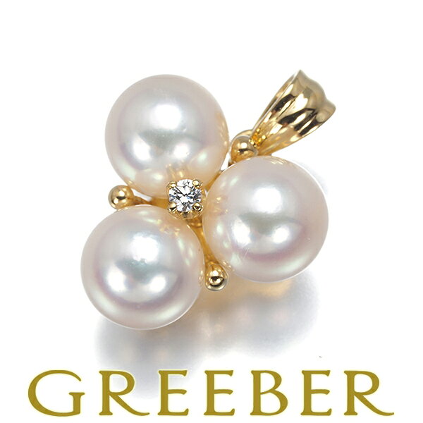 Rakuten - MIKIMOTO ミキモト ペンダント トップ パール 真珠 6.7mm ダイヤ ダイヤモンド K18YG Pendant【中古】BLJ