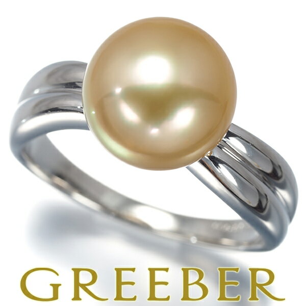 Rakuten - MIKIMOTO ミキモト リング ゴールデン パール 真珠 10.7mm 一粒 18号 Pt950 ソーティング Pearl Ring 指輪 【中古】BLJ