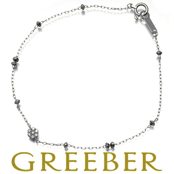 White Gold - 4℃ ブレスレット ダイヤ ダイヤモンド フラワー カットボール ステーション K18WG Bracelet【中古】BLJ/GENJ