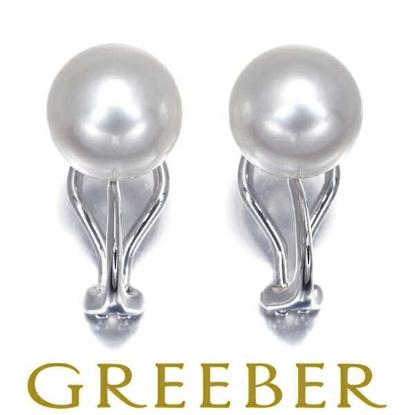 ★ポイント5倍対象商品★【数量限定クーポン発行中！】 MIKIMOTO ミキモト イヤリング パール 真珠 9.5mm/9.6mm 一粒 K18WG ソーティング Earrings【中古】BLJ