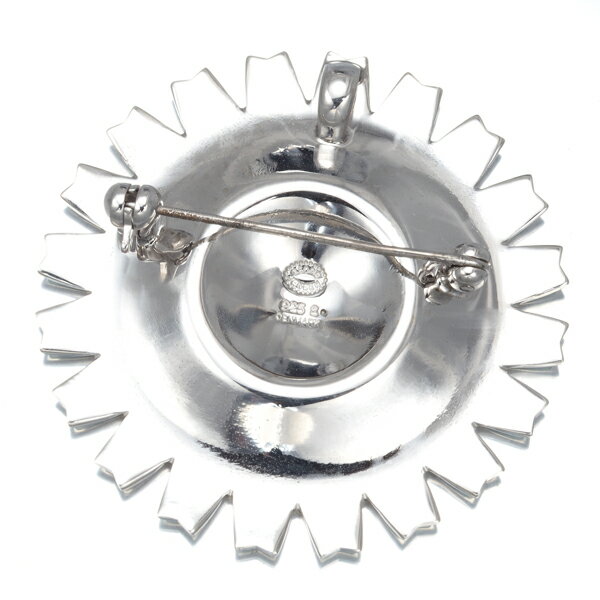 21日20時スタート！★ポイント5倍対象商品★ Georg Jensen ジョージジェンセン ブローチ兼ペンダント トップ デイジー フラワー シルバー 925/エナメル Brooch【中古】BLJ