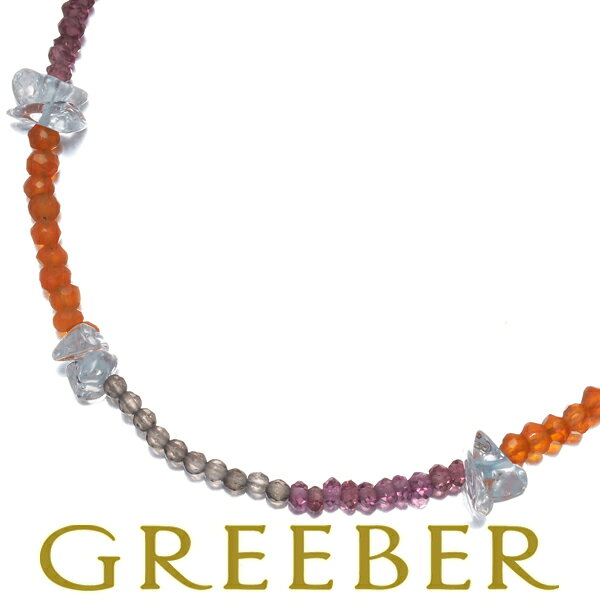 スタージュエリー ネックレス マルチカラーストーン ロング K10YG/シルバー 925 Necklace【中古】BLJ/GENJ