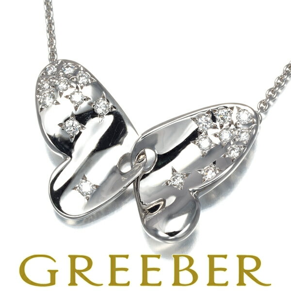 ★ポイント5倍対象商品★ MIKIMOTO ミキモト ネックレス ダイヤ ダイヤモンド 0.20ct 蝶 バタフライ アニマル K18WG Necklace【中古】BLJのサムネイル