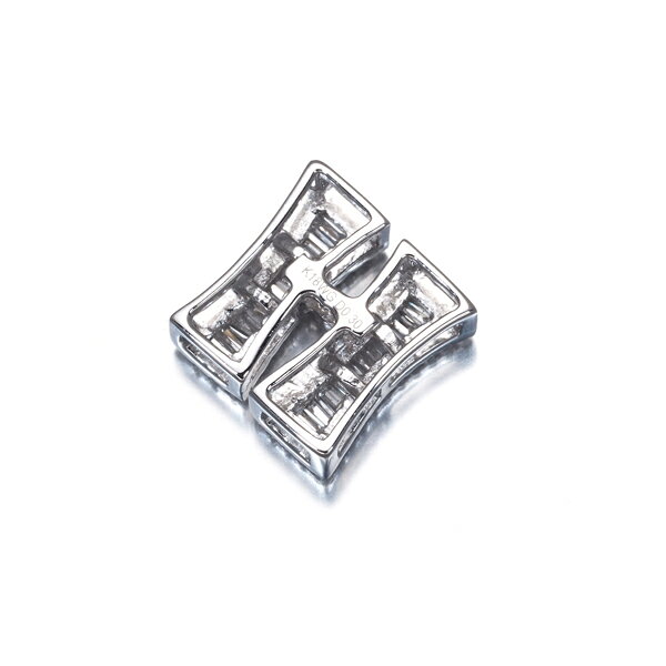 ダイヤ ダイヤモンド 0.30ct 2種カット イニシャル アルファベット H ペンダント ...