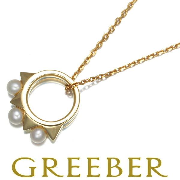 TASAKI タサキ ネックレス ベビーパール 真珠 2.4mm リファインドリベリオン チャーム ロング K18YG 【中古】BLJのサムネイル