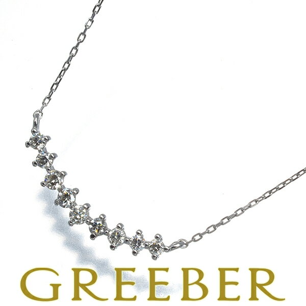 Rakuten - ダイヤ ダイヤモンド 0.15ct 9P ネックレス Pt900/Pt850 Necklace【中古】GENJ