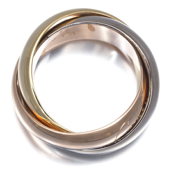 Cartier カルティエ トリニティリング スリーカラー XL 48号 K18YG/WG/PG Ring 指...