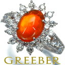 ファイアオパール 1.20ct ダイヤ ダイヤモンド 0.94ct クラシック リング Pt950 Ring 指輪 【中古】GENJ