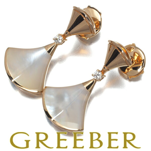 BVLGARI ブルガリ ピアス シェル ダイヤ ダイヤモンド ディーヴァドリーム K18PG Pierce【中古】BLJのサムネイル