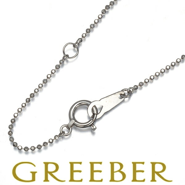 Rakuten - カットボール チェーンネックレス K18WG 40cm Necklace【中古】GENJ