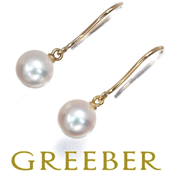 Rakuten - MIKIMOTO ミキモト ピアス パール 真珠 6.5mm フック 一粒 K18YG Pierce【中古】BLJ