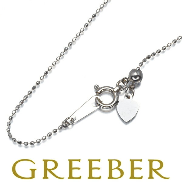 Pink - ★ポイント5倍対象商品★ カットボール チェーンネックレス K18WG 45cm Necklace【中古】GENJ