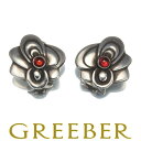 ★ポイント5倍対象商品 ★ Georg Jensen ジョージジェンセン イヤリング ガーネット 253 フラワー シルバー 925 Earrings【中古】BLJ