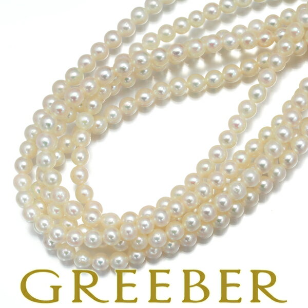 【要獲得！先着順最大3万円クーポン！】MIKIMOTO ミキモト ネックレス ベビーパール 真珠 2.5-3.0mm 5連 シルバー Necklace【中古】BLJ