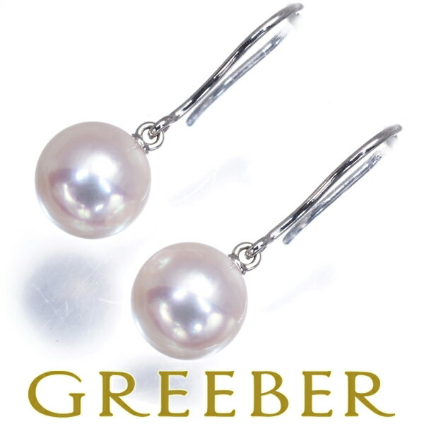 White Gold - MIKIMOTO ミキモト ピアス パール 真珠 8.4mm フック 一粒 K18WG Pierce【中古】BLJ