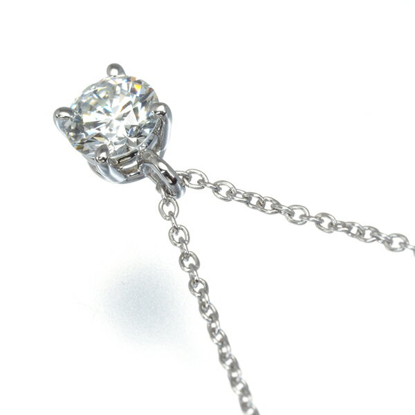 ★ポイント5倍対象商品★ Tiffany&Co. ティファニー ネックレス ダイヤ ダイヤモンド 0.45ct程 ソリティア Pt950 【中古】BLJ