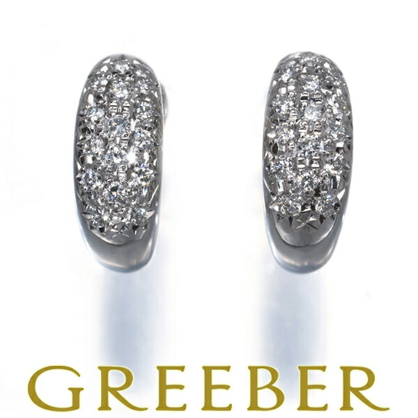 Diamond - TASAKI タサキ イヤリング ダイヤ ダイヤモンド 0.19ct/0.19ct フープ Pt900 Earrings【中古】BLJ
