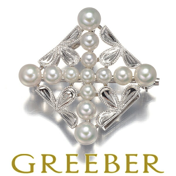 MIKIMOTO ミキモト 3粒 パール シルバー ブローチ 箱付 MIKIMOTO ミキモト 3粒 パール シルバー ブローチ 箱付