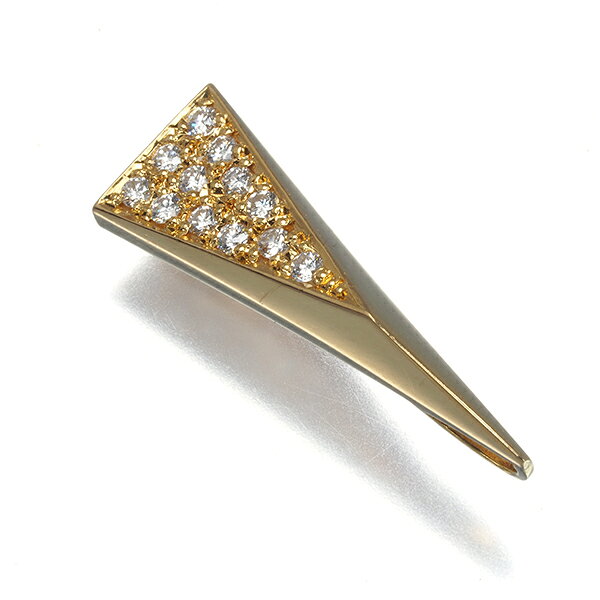 グリーバーのダイヤ ダイヤモンド 0.183ct パヴェ ペンダント トップ K18YG Pendant【中古】GENJ｜アングル2