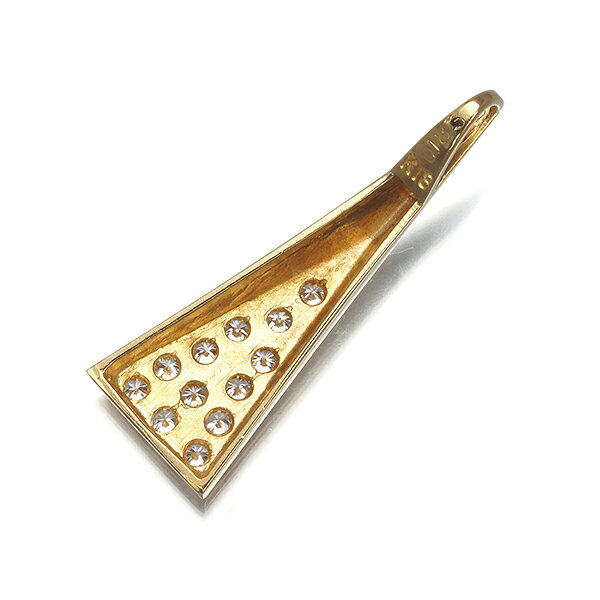 グリーバーのダイヤ ダイヤモンド 0.183ct パヴェ ペンダント トップ K18YG Pendant【中古】GENJ｜アングル3