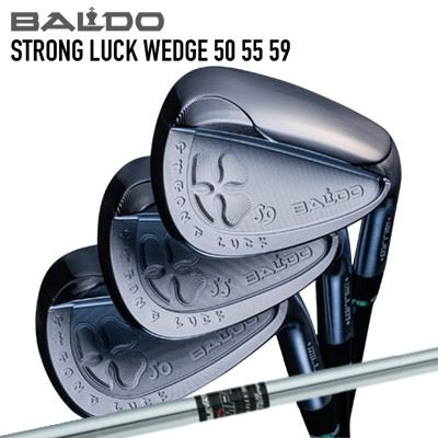 バルド ストロングラック ウェッジトゥルーテンパー エレベート MPH 95HEAD3本のウェッジと4つの振り幅が、100Y以内のアプローチを劇的に向上させます。基本に忠実なショットを生みだすウェッジセットスコアの向上（ゴルフの上達）を実現していくために欠かせないのが、100ヤード以内のコントロールショットの距離感をどう掴んでいくかだと思います。100ヤード以内を数ヤードで打ち分けるプロゴルファーに対して、イメージや振り幅がアバウトで感覚に頼ってミスをしてしまうのが、アプローチショットに悩むアマチュアの典型です。すぐに数ヤードを打ち分けるのは難しくても、段階を踏んで距離感を磨くことで、ピンに寄せる確率は挙げられるのです。キャビティバック構造バックフェースの中央部分を薄くし、余った重量を周辺に配分することで、慣性モーメントを高めています。簡単に言えば、芯が広くなりどこで打っても球質の変化が小さくなり、振り幅なりの距離を飛ばしやすくなる。ウェッジをキャビティー化する最大のメリットは距離感が出しやすくなることです。フルミルドボディボディー全体を精密CNC加工によって削り出すことにより、50度、55度、59度の3本のロフト角度、バランス角度、ヘッド重量のバラ付きを無くし、同じスイングで、それぞれの番手で求める距離感をが正確に出すことが出来ます。マシンカットフルスコアラインフェースフェースの全面に溝＝スコアラインをマシンカットで彫刻 配置したフルスコアラインウェッジです。フルスコアラインのメリットは構えた時にフェース面が大きく見え、やさしさを感じる。また、フェースを開いて打つ場面でも安定してスピンをかけることができます。通常ウェッジはフェース面のややヒール側に重心があるのですが、フェースセンターより少しトゥ側でヒットするショットの際にも、確実にボールにスピンを与えてくれます。ワイドグラインドソールソール幅役28mmのワイドソールは芝への刺さりを軽減し、ソールを上手く滑らせる ことが容易にできます。また、ヒール側とトゥ側を一段削り落とすことで、両サイドの引っ掛かりを軽減して、ライ角度や、グランドコンディションに応じてよりミスの少ないアプローチショットを選択することができます。SPECIFICATIONS※ボディ:S20C軟鉄鋳造フルミルドボディー&nbsp;フェース:CNC MILLING マシンカットスコアライン&nbsp;仕上げ:ツアーサテンフィニッシュ※スペック数値と実際の商品とは多少の誤差が生じる場合があります。SHAFTTrue Temper Elevate MPH 95ゴルフクラブの低スピン化はアベレージゴルファーにとってアイアンやウェッジでボールが止まりづらいといった傾向がみられるようになりました。 Elevate MPH (Maximum Peak Height) は、これまでに製造されたElevateシリーズの中で最も軽量で、ボール打ち出し角、最高到達点が最大になるよう設計されていますので、スピン量と高さの両面でグリーンを狙えます。また、初速の最大化によってシリーズ最長の飛距離性能も持ち合わせています。軽量シャフトでありながら超高強度の〈バナジウム強化鋼合金〉を使用することで、安定性も両立したシャフト設計となっています。COSMETICSPECIFICATIONGRIP【バルドカスタム用グリップ】※グリップ重量には製品公差がございますのでご了承下さい。※ロゴ無グリップを装着の際はロゴ向きのご指定は頂けません。※バックラインなしのグリップはバックラインのあり/なしのご指定はいただけません。※カスタム対応グリップは予告なく変更になる場合があります。BALDO STRONG LUCK WEDGEELEVATE MPH 95カスタムオーダーについてご注文の流れ番手を選択してください。シャフトの種類、フレックスを選択してください。シャフトロゴの向きを選択してください。クラブ長を選択してください。バランスを選択してください。グリップを選択してください(標準グリップまたは別注)。グリップロゴの向きを選択してください。買い物カゴに入れ、通常のお買い物と同じようにお手続きください。ご注文前に必ずご確認下さい※必ずshop@os-golf.comからのメールを受信できるようにしてください。※通常はご注文確定後1週間程度での発送となります。※予約商品は発売開始後に順次発送となります※カスタムモデルですので、代金先払いとさせていただきます。また、キャンセルはできません。ご了承ください。※メーカー欠品の為、納期が大幅に遅れる場合はメールにてご連絡いたします。その際はご注文をキャンセルすることが可能です。カスタムクラブはお客様のご要望に合わせて工房で組み上げます。それぞれ異なる商品ですので、ご注文後のキャンセルはできません。また、代引き決済も対応しておりません。ご理解、ご協力よろしくお願いします。
