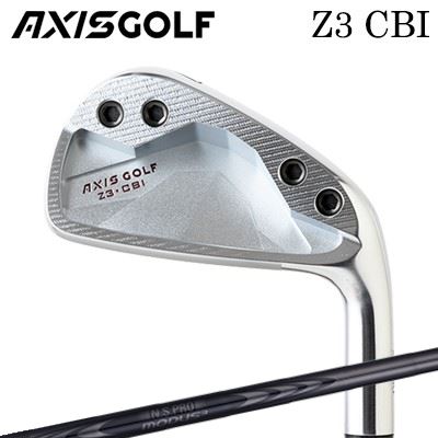 AXISGOLF Z3 CBI IRONN.S.PRO MODUS3 TOUR105 LUXURY BLACKHEAD高弾道と強弾道を両立させたキャビティバックアイアンウェイトをトゥ側とヒール側に2つずつ配置し、スイートエリアを拡大することでミスヒット時の飛距離ロスを軽減できるキャビティアイアン。Z3MBIアイアン同様に、ロングアイアンではトゥ側のビス穴をより深くくり抜き、ショートアイアンではヒール側のビス穴を深くくり抜く事で、各番手の重心をコントロールしています。直進性が強く、弾道も上がりやすい特徴は今までに無理して打っていた距離が、確実に狙える距離へと導いてくれるやさしいアイアンヘッドとなっています。また、バックフェース中央部に厚みを持たせたことで、心地よい打感を得ることができます。SPECIFICATION※製品には表示スペックと多少の誤差が生じる場合がありますのでご了承下さい。SHAFT日本シャフト N.S.PRO MODUS3 TOUR105 LUXURY BLACKTOUR105の強弾道と直進性に、高級感ある艶消しブラックをまとわせた特別仕様N.S.PRO MODUS3 TOUR105 LUXURY BLACKは、MODUS3 TOUR105の軽快な振り抜きと強弾道性能に、艶消しブラックの高級感を加えた特別仕様のアイアン用スチールシャフトです。これまで一部クラブメーカー向け限定で展開されていたLUXURY BLACKRが、アフターマーケット向けにも展開されることで、見た目までこだわりたいゴルファーにとって選択肢が広がりました。ベースとなるTOUR105は、MODUS3シリーズの中では軽めの重量帯ながら、しっかりした強弾道と高い操作性、優れた直進性能を追求したモデルです。軽量化による振りやすさに加え、高めの先端剛性との組み合わせで、軽いからこそ速く振れて、しっかり前へ飛ばせる設計にまとめられています。さらに、シャフト全体の肉厚を細かく最適化する独自の加工技術によって、ツアースピン設計を採用。ラインを出しやすい直進性と、距離のばらつきを抑えたい場面での安定感を高いレベルで両立しています。単に軽いだけでなく、競技志向のプレーヤーにも応えやすい“振れる105g台”という立ち位置が、このモデルの持ち味です。LUXURY BLACKRは、つや消しブラックのめっき加工によって深みのある外観と高い耐久性を両立した仕上げです。塗装系とは異なる質感で、クラブ全体を引き締めた統一感を出しやすく、見た目の満足感や所有感も高めてくれます。さらに三価クロムめっきを採用し、環境負荷低減にも配慮された仕様となっています。COSMETICSPECIFICATION※LUXURY BLACKRは、深みのある艶消しブラックカラーと高強度を両立した特殊めっき仕上げです。長期間色調を保ちやすい耐久性に配慮され、三価クロムめっきの採用により環境負荷低減にも取り組んでいます。TOUR105は元調子設計です。※スペック数値と実際の商品とは多少の誤差が生じる場合があります。GRIP【アクシスゴルフカスタム用グリップ】 CUSTOMアクシスゴルフ Z3 CBI アイアン日本シャフト NSプロ モーダス3 ツアー105 ラグジュアリーブラックカスタムオーダーについてご注文の流れヘッドのカスタム内容を選択してください。シャフトの種類、フレックスを選択してください。シャフトロゴの向きを選択してくださいクラブ長を選択してくださいバランスを選択してくださいグリップを選択してください(モデル・カラー・バックライン・口径)。グリップロゴの向きを選択してください。買い物カゴに入れ、通常のお買い物と同じようにお手続きください。※必ずshop@os-golf.comからのメールを受信できるようにしてください。※価格に標準グリップの代金は含まれていますが、別のグリップをご希望の場合は別途グリップ代金が必要となります。※カスタムモデルですので、代金先払いとさせていただきます。また、スペック決定後のキャンセルはできません。ご了承ください。※メーカー欠品の為、納期が大幅に遅れる場合はメールにてご連絡いたします。その際はご注文をキャンセルすることが可能です。※その他のシャフトをご希望のお客様は、電話(079-430-2568)またはメールにてお問い合わせください。ヘッドの有料カスタムをご希望のお客様は、ご注文完了後に当店にてカスタム金額を計算の上、金額を変更いたします。ご注文確定時の金額と実際の金額が異なりますので、ご理解、ご了承よろしくお願いします。ヘッドを1箇所でもカスタムされますと、メーカーにて特注仕様のヘッドを製作いたしますので納期は約1ヶ月頂戴いたします。すべて標準仕様のヘッドをご注文の場合、納期は10日～2週間程度となります。詳しくはショップまでお問い合わせください。カスタムクラブはお客様のご要望に合わせて工房で組み上げます。それぞれ異なる商品ですので、ご注文後のキャンセルはできません。また、代引き決済も対応しておりません。ご理解、ご協力よろしくお願いします。