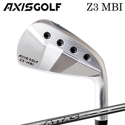 AXISGOLF Z3 MBI IRONUST Mamiya ATTAS IRON 115HEADプレイヤー自身のテクニックで無限の可能性4つのウエイトビスを装着。ロングアイアンではトゥ側のビス穴をより深くくり抜き逆にショートアイアンではヒール側のビス穴を深くくり抜く事で、各番手の重心をコントロールしています。ロングアイアンはつかまり感と操作性が向上し、見た目からは想像ができないやさしさを体感できます。また、ショートアイアンではつかまり過ぎを抑え、プレイヤー自身が思い描く理想の弾道を導きます。SPECIFICATION※製品には表示スペックと多少の誤差が生じる場合がありますのでご了承下さい。SHAFTUST Mamiya ATTAS IRON 115高密度金属(タングステン)をパウダー状に配置したカーボンシートを効果的に配置。バランスの出しやすい重量設計が重量帯別に最適な重量配分を施し、パワーをストレートにヘッドに伝え、飛距離を生み出します。さらに全体しなりの設計が、振りやすさとコントロール性を高めます。 番手別フレックス設計。通常のアイアンシャフトはショート番手に行くにしたがって硬くなっていきますが、NEWATTASIRONはその差を意図的にコントロール。全番手で同じフィーリングでスイングできるよう設計しています。ショート番手は上手くいくのにロングやミドルが思ったように飛ばないという番手ごとのバラツキを抑えます。振動数をリニアに設定。アイアンに組み上げた際に、番手ごとに振動数が最適な数字になるように設計。組み立てによるバラツキや番手ごとの差を最小限に抑えることができ、常に同じタイミングでのスイングが可能になります。 各モデルにAW,SW等のウェッジ専用#11を設定ウェッジに#11を入れることにより、ウェッジまで同じフィーリング、タイミングで振れるようになり、正確なアプローチショットを生み出します。 高級感とアグレッシブさを醸し出すイオンプレーティング加工。コスメティックは、高級感のあるイオンプレーティングを施し、グリーンを狙うモチベーションを高めます。GRIP【アクシスゴルフカスタム用グリップ】 CUSTOMアクシスゴルフ Z3 MBI アイアンUSTマミヤ アッタス アイアン 115カスタムオーダーについてご注文の流れヘッドのカスタム内容を選択してください。シャフトの種類、フレックスを選択してください。シャフトロゴの向きを選択してくださいクラブ長を選択してくださいバランスを選択してくださいグリップを選択してください(モデル・カラー・バックライン・口径)。グリップロゴの向きを選択してください。買い物カゴに入れ、通常のお買い物と同じようにお手続きください。※必ずshop@os-golf.comからのメールを受信できるようにしてください。※価格に標準グリップの代金は含まれていますが、別のグリップをご希望の場合は別途グリップ代金が必要となります。※カスタムモデルですので、代金先払いとさせていただきます。また、スペック決定後のキャンセルはできません。ご了承ください。※メーカー欠品の為、納期が大幅に遅れる場合はメールにてご連絡いたします。その際はご注文をキャンセルすることが可能です。※その他のシャフトをご希望のお客様は、電話(079-430-2568)またはメールにてお問い合わせください。カスタムクラブはお客様のご要望に合わせて工房で組み上げます。それぞれ異なる商品ですので、ご注文後のキャンセルはできません。また、代引き決済も対応しておりません。ご理解、ご協力よろしくお願いします。