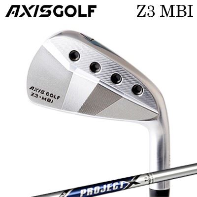 AXISGOLF Z3 MBI IRONPROJECT XHEADプレイヤー自身のテクニックで無限の可能性4つのウエイトビスを装着。ロングアイアンではトゥ側のビス穴をより深くくり抜き逆にショートアイアンではヒール側のビス穴を深くくり抜く事で、各番手の重心をコントロールしています。ロングアイアンはつかまり感と操作性が向上し、見た目からは想像ができないやさしさを体感できます。また、ショートアイアンではつかまり過ぎを抑え、プレイヤー自身が思い描く理想の弾道を導きます。SPECIFICATION※製品には表示スペックと多少の誤差が生じる場合がありますのでご了承下さい。SHAFTTRUE TEMPER PROJECT XプロジェクトXは、各番手ごとにより多くのエネルギーをボールに伝えるために最適なテーパー角を計算しているので各番手ごとにテーパー角を変えています。この設計性能は、多くのPGAツアー優勝者によって証明されています。コントロール性能重視の「元調子」で重量もあるため、プロはもちろんのこと、トップアマチュアなどのハードヒッター向けシャフトです。GRIP【アクシスゴルフカスタム用グリップ】 CUSTOMアクシスゴルフ Z3 MBI アイアンプロジェクトXカスタムオーダーについてご注文の流れヘッドのカスタム内容を選択してください。シャフトの種類、フレックスを選択してください。シャフトロゴの向きを選択してくださいクラブ長を選択してくださいバランスを選択してくださいグリップを選択してください(モデル・カラー・バックライン・口径)。グリップロゴの向きを選択してください。買い物カゴに入れ、通常のお買い物と同じようにお手続きください。※必ずshop@os-golf.comからのメールを受信できるようにしてください。※価格に標準グリップの代金は含まれていますが、別のグリップをご希望の場合は別途グリップ代金が必要となります。※カスタムモデルですので、代金先払いとさせていただきます。また、スペック決定後のキャンセルはできません。ご了承ください。※メーカー欠品の為、納期が大幅に遅れる場合はメールにてご連絡いたします。その際はご注文をキャンセルすることが可能です。※その他のシャフトをご希望のお客様は、電話(079-430-2568)またはメールにてお問い合わせください。カスタムクラブはお客様のご要望に合わせて工房で組み上げます。それぞれ異なる商品ですので、ご注文後のキャンセルはできません。また、代引き決済も対応しておりません。ご理解、ご協力よろしくお願いします。