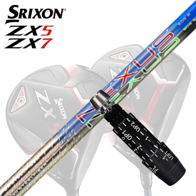 SRIXON ZX5/ZX5 MKII/ZX7 Driver用スリーブ付カスタムシャフトSteelFiber NEXUS BLUE/BLACKSHAFTSteelFiber NEXUSスチールファイバー ネクサスは、PGA・LPGAプレーヤーのフィードバックを元に設計されたグラファイトシャフトです。中間部からバット側にかけて高密度のスチール繊維を巻きつけており、手元はスチールシャフトのように安定性が増し、中間部からティップにかけてはグラファイトの柔軟性を持たせています。NEXUS BLUE：中弾道・中スピンで、ティップ部分がよりしなりやすいため、打ち出しが高くなり飛距離を伸ばします。BLACKよりもより軽量の2Kスチール繊維を巻きつけているので、弾性の強い50g台のシャフトです。さらにカウンターバランス設計により、クラブヘッドの重量を追加してボール初速と慣性モーメントを向上させつつスイングウェイトの調整ができ、クラブの長尺化が可能です。NEXUS BLACK：低弾道・低スピンで、ティップ部分は高弾性のため、打ち出しとスピン量をコントロールします。SteelFiberアイアンシャフトと同じ高弾性の3Kスチール繊維を巻きつけており、剛性と安定性が増し正確なショットメイキングを実現します。COSMETICSPECIFICATION※数値スペックと実際の商品とは多少の誤差が生じる場合があります。GRIP【標準カスタム用グリップ】※グリップ重量には製品公差がございますのでご了承下さい。※ロゴ無グリップを装着の際はロゴ向きのご指定は頂けません。※バックラインなしのグリップはバックラインのあり/なしのご指定はいただけません。※カスタム対応グリップは予告なく変更になる場合があります。商品詳細スリーブパーツメーカーより販売されている汎用品です。メーカー純正品は販売されておりませんのでご理解お願いします。スリーブにつきましては、精度の良い物のみを選別し組み立てております。カスタム内容長さ、シャフトのロゴ向き、グリップ等ご指定いただけます。その他スリーブ付シャフトのみの商品です。ヘッド、ヘッドカバー、トルクレンチ等は付属しておりませんので別途ご用意ください。その他一覧にないシャフトのカスタムをご希望のお客様は、別途079-430-2568またはshop@os-golf.comまでお問い合わせください。スリクソン ZX5/ZX5 MK2/ZX7 ドライバー用スリーブ付きカスタムシャフトスチールファイバー ネクサス ブルー/ブラックオーダーについてご注文の流れ装着予定のヘッドを選択してくださいシャフトの種類、フレックスを選択してください。クラブ長、バランスを選択してくださいシャフトロゴの向きを選択してください。スリーブ装着ポジションを指定してください。グリップを選択してください。グリップロゴの向きを選択してください。買い物カゴに入れ、通常のお買い物と同じようにお手続きください。ご注文前に必ずご確認下さい※必ずshop@os-golf.comからのメールを受信できるようにしてください。※通常はご注文確定後3～4日程度での発送となります。※カスタムモデルですので、代金先払いとさせていただきます。また、スペック決定後のキャンセルはできません。ご了承ください。※メーカー欠品の為、納期が大幅に遅れる場合はメールにてご連絡いたします。その際はご注文をキャンセルすることが可能です。カスタムクラブはお客様のご要望に合わせて工房で組み上げます。それぞれ異なる商品ですので、ご注文後のキャンセルはできません。また、代引き決済も対応しておりません。ご理解、ご協力よろしくお願いします。