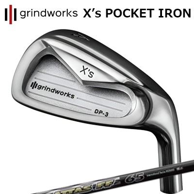 grindworks Xs POCKET IRONUST Mamiya ATTAS FF IRONHEADグラインドワークス製アイアンの中でもミスに寛容かつ飛距離の出るアイアンです。飛び系アイアンですが、グラインドワークスならではの打感の良さ、フォルムの美しさは損なわれておりません。さらに飛び系を指向するアイアンにありがちな、ショートアイアンにおけるスピン量の少なさを補うべく、スコアラインの数を通常の14～15から18ラインに増やし、よりスピン効果が出るように設計されています。SPECIFICATION※製品は数値スペックと若干の誤差が生じる場合があります。※右利きのみSHAFTUST Mamiya ATTAS FFフレックスフリー設計が左右の曲がりを抑制フレックス設定をなくすことで、従来にない番手の選択を提案。番手ずらしを行いフレックス調整することで、それぞれのゴルファーに合った硬さに調整が可能になりました(下記参照)。最適な硬さを選べることで、左右のブレ、タイミングのずれを抑えます。新素材を使用したKSテクノロジーがインパクトの衝撃を11%軽減手元から先端にかけての強いしなり戻りが高い飛距離性能を実現。更に、先端部には新素材である衝撃吸収材を効果的に配置した「KSテクノロジー」を採用。インパクト時の衝撃を従来のカーボンアイアンに比べ11%軽減(当社調べ)することで、飛距離のばらつきを抑えることに成功。また、身体への負担が減るため最後のショットまでピンを狙えます。ATTASシリーズ初のウェイトフロー設計1番手ごとに2g以上の変化をつけることで、同じフィーリングでありながら、番手に応じた性能をプラスα。ロングアイアンでは高弾道と振りやすさを、ショート番手になるにつれて、よりピンを狙えるコントロール性能を重視しました。ATTAS FF IRONは、手元から先端にかけて強いしなり戻りが高い飛距離性能を。先端部は｢KSテクノロジー｣により、左右のブレを抑えます。ATTAS IRONは、手元から全体にしなやかにすることで、飛距離を生み出します。SPECIFICATIONGRIP【グラインドワークスカスタム用グリップ】 グラインドワークス Xs ポケットアイアンUSTマミヤ アッタス FF アイアンカスタムオーダーについてご注文の流れシャフトの種類、フレックスを選択してください。シャフトロゴの向きを選択してくださいクラブ長を選択してくださいバランスを選択してくださいグリップを選択してください(モデル・カラー・バックライン・口径)グリップロゴの向きを選択してください番手を追加購入される際は、追加される番手をチェックしてください ※別途代金が必要です買い物カゴに入れ、通常のお買い物と同じようにお手続きください※必ずshop@os-golf.comからのメールを受信できるようにしてください。※価格に標準グリップの代金は含まれていますが、別のグリップをご希望の場合は別途グリップ代金が必要となります。※通常はご注文後、10日～14日程度での発送となります。※カスタムモデルですので、代金先払いとさせていただきます。また、スペック決定後のキャンセルはできません。ご了承ください。※メーカー欠品の為、納期が大幅に遅れる場合はメールにてご連絡いたします。その際はご注文をキャンセルすることが可能です。※その他のシャフトをご希望のお客様は、電話(079-430-2568)またはメール(shop@os-golf.com)にてお問い合わせください。カスタムクラブはお客様のご要望に合わせて工房で組み上げます。それぞれ異なる商品ですので、ご注文後のキャンセルはできません。また、代引き決済も対応しておりません。ご理解、ご協力よろしくお願いします。