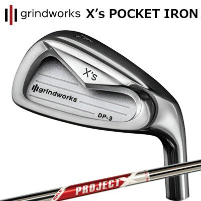 カスタムクラブ グラインドワークス X's ポケット アイアン プロジェクトエックス レッドGRINDWORKS X's POCKET IRON PROJECT X RED6本セット(#6～AW)、7本セット(#5～AW)