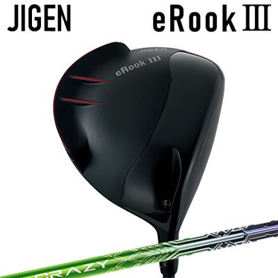 JIGEN GOLF eROOK III DRIVERCRAZY LEVHEAD5ピース構造「フェース」、「新素材フロントボディ」、「フルカーボン軽量ボディ」、「蹄鉄型バックウェイト」、「ウェイトスクリュー」の5ピース構造により、それぞれがボール衝突時にエネルギーの吸収と反発を発生させます。特に、「蹄鉄型バックウェイト」と「ウェイトスクリュー」の素材と形状によって重量の最適化を実現し、ボールへ伝えるエネルギーを最大限に高めて大きな飛距離を生み出します。 Feature of weight (重量構造)フルカーボン軽量ボディを覆うように配置した蹄鉄型バックウェイトがeRookIIIの特徴です。ボール衝突時に分散するエネルギーを対角線的に打点に戻す事で、エネルギーロスを限りなく減らします。その上でウェイトスクリューの配置を変更し、弾道調節も可能となります。MATERIALJIGEN eRookIIIで開発した新たなテクノロジーを実現するため、粘りと反発力に優れた新たなチタン合金「Ti613」をフェースに採用しました。フェース周辺部を更に薄肉化し、スイートエリアを外したインパクトでも、高い反発力を確保し、初速の向上が望めます。SLEEVE POSITION8つのポジションから自分に適したロフト、ライ角、フェースアングルの調整が可能です。SPECIFICATION※付属品：ヘッドカバー / オプション品：トルクレンチ(別売 税込4,400円)※製品には表示スペックと多少の誤差が生じる場合がありますのでご了承下さい。SHAFTCRAZY LEVCRAZY 独自の設計により、ゴルファーが求める「射出力（Launch）」「爆破力（Explosion）」「方向性・推進力（Vector）」を徹底追求し、「LEV（レヴ）」を開発。精密なシャフト設計が高初速を生み、最適な剛性バランスが飛距離を向上。さらに、安定性を高め正確な弾道を実現します。LEVでパフォーマンスの限界を超え、新たな高みへ。COSMETICSPECIFICATION※参考値 Flex-S：45.5inch (60度法) / D2 / 255cpmGRIP【標準グリップ】※グリップ重量には製品公差がございますのでご了承下さい。※ロゴ無グリップを装着の際はロゴ向きのご指定は頂けません。※バックラインなしのグリップはバックラインのあり/なしのご指定はいただけません。※カスタム対応グリップは予告なく変更になる場合があります。ジゲンゴルフ イールークスリー ドライバークレイジー レヴご注文についてご注文の流れ同時購入品を選択してください。スリーブポジションを選択してください。シャフトの種類、フレックスを選択してください。シャフトロゴの向きを選択してくださいクラブ長を選択してくださいバランスを選択してくださいグリップを選択してください(モデル・カラー・バックライン・口径)。グリップロゴの向きを選択してください。買い物カゴに入れ、通常のお買い物と同じようにお手続きください。※必ずshop@os-golf.comからのメールを受信できるようにしてください。※価格に標準グリップの代金は含まれていますが、別のグリップをご希望の場合は別途グリップ代金が必要となります。※通常はご注文確定後2週間程度での発送となります。※カスタムモデルですので、代金先払いとさせていただきます。また、スペック決定後のキャンセルはできません。ご了承ください。※メーカー欠品の為、納期が大幅に遅れる場合はメールにてご連絡いたします。その際はご注文をキャンセルすることが可能です。カスタムクラブはお客様のご要望に合わせて工房で組み上げます。それぞれ異なる商品ですので、ご注文後のキャンセルはできません。また、代引き決済も対応しておりません。ご理解、ご協力よろしくお願いします。