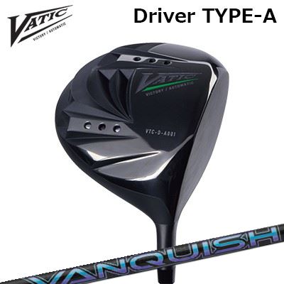 Vatic Driver Type-AVANQUISHHEAD基本性能 + カスタマイズ = 必然の飛び基本性能しっかり。 ORIGAMI工学に基づくソールがボール初速をアップ。ソール後方部分を変形しやすくすることにより、ソールのフェース近傍部分の変形が抑えられ、フェースの変形が大きくなる。これによりボール初速がアップする。この理論を実現させるために、缶チューハイの缶がクシュッとつぶれるところからヒントを得て、世界的に注目されているORIGAMI構造をクラブヘッドに採用。インパクトの瞬間、「ORIGAMI BACK ソール※」が大きく変形し、ボール初速を最大限に高める。 【特許第7071456】ウエイトを組み合わせ、1g単位の調整で理想の弾道に。4種類のウエイトを2カ所のシリンダーに装着する「ローディングウエイトシステム」を採用。その組み合わせによるウエイト配分とロフト・ライ角の調整により、打ち出し角と打ち出しの方向性、スピン量等をチューンナップし、スイングを変えずに、弾道が矯正できます。弾道調整イメージSPECIFICATION※付属品：ヘッドカバー※ロフト角、ライ角はご購入時に±2度まで0.5度刻みで調整できます。ご購入後の変更はできません。※製品には表示スペックと多少の誤差が生じる場合がありますのでご了承下さい。SHAFT三菱レイヨン VANQUISH超精密軽量ブランド「VANQUISHTM」誕生VANQUISHTMは三菱ケミカルの誇る設計・生産・管理技術を結集させることで、超高水準品質を実現しています。プロだけでなく全てのゴルファーから良質なフィッティングが求められる新時代に突入したいま、その発展を目指すブランドとして誕生しました。高品質・高性能の新たな軽量BRANDを展開することで、フィッティングの精度と幅を広げ多くのプレイヤーの期待に応えます。SPECIFICATIONGRIP【標準グリップ】※グリップ重量には製品公差がございますのでご了承下さい。※ロゴ無グリップを装着の際はロゴ向きのご指定は頂けません。※バックラインなしのグリップはバックラインのあり/なしのご指定はいただけません。※カスタム対応グリップは予告なく変更になる場合があります。バティックゴルフ ドライバー タイプA三菱ケミカル バンキッシュカスタムオーダーについてご注文の流れロフト角/ライ角を選択してください。シャフトの種類、フレックスを選択してください。シャフトロゴの向きを選択してくださいクラブ長を選択してくださいバランスを選択してくださいグリップを選択してください。グリップロゴの向きを選択してください。買い物カゴに入れ、通常のお買い物と同じようにお手続きください。※必ずshop@os-golf.comからのメールを受信できるようにしてください。※価格に標準グリップの代金は含まれていますが、別のグリップをご希望の場合は別途グリップ代金が必要となります。※通常はご注文確定後2週間程度での発送となります。※カスタムモデルですので、代金先払いとさせていただきます。また、スペック決定後のキャンセルはできません。ご了承ください。※メーカー欠品の為、納期が大幅に遅れる場合はメールにてご連絡いたします。その際はご注文をキャンセルすることが可能です。カスタムクラブはお客様のご要望に合わせて工房で組み上げます。それぞれ異なる商品ですので、ご注文後のキャンセルはできません。また、代引き決済も対応しておりません。ご理解、ご協力よろしくお願いします。