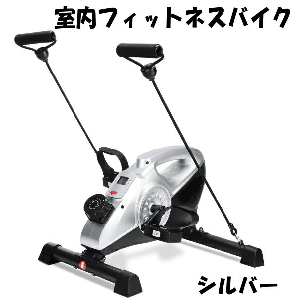 【14日20時～エントリーでP10倍】 【アウトレット品】 MAXKARE マックスケア 室内フィットネスバイク ステッパー ウォーキングマシン シルバー 健康器具 j3177