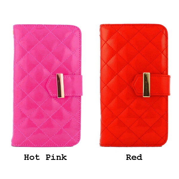 【アウトレット品】 iPhoneX 手帳型 ケース Diary Case Enamel ホットピンク HotPink 赤 Red j2388 j2389