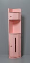 トイレコーナーラック 桐製 90cm ピンク トイレ 収納 コーナー トイレ収納 送料無料 完成品