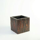 【在庫処分】漆器 くずかご 18.5×18.5×18.5cm ゴミ箱 ごみ入れ 漆塗り 天然木 木製 アウトレット 訳あり お得