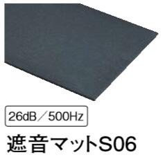 ★大建工業 遮音マット S06 GB08065 6mm厚さ 606mm×909mm 6枚(3.3m2)入り 床防音 下地材 ★ DAIKEN