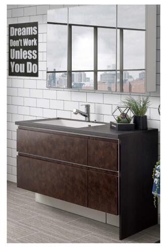 ★アイカ スマートサニタリー【BV-02aL/R】ブルックリンヴィンテージスタイル 3面ミラー 幅1220mm 洗面ドレッシング 洗面台 洗面化粧台 AICA★【送料無料】【メーカー直送】【時間指定不可】【日祝配達不可】のサムネイル