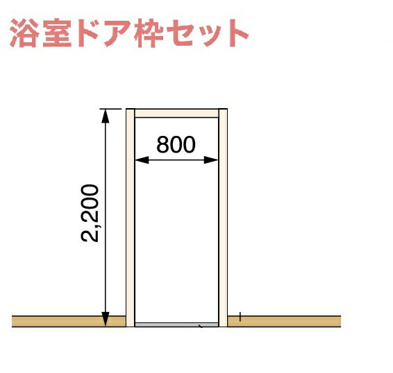 ★城東テクノ 樹脂製ドア枠  浴室ドア枠セット 開戸用三方枠+化粧下枠後付けタイプ バリアフリータイプ 間口800mm 樹脂枠 開口枠 内装 建材 JOTO ★