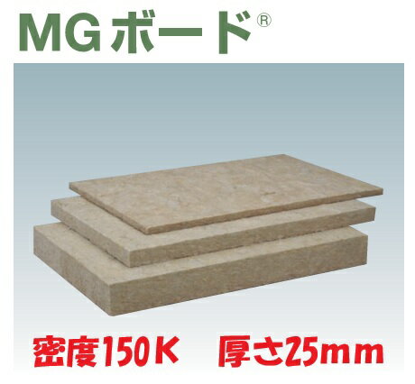 ★ニチアス ロックウール MGボード 密度150K 厚さ25mm×幅605mm×長910mm 12枚入 段ボール梱包 住宅建材 ..