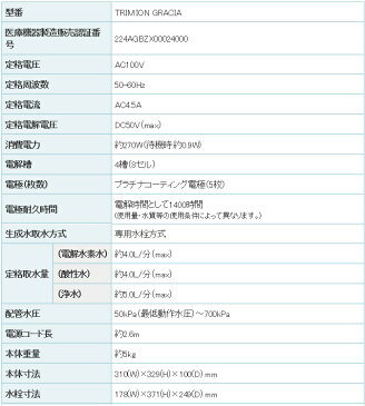 【取付工事込】★日本トリム トリムイオン グラシア GRACIA 電解水素水 整水器 混合水栓 送料無料 新品 メーカー保証★