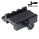 ユニバーサルアングルマウントSingle Rail マウントベース スコープマウント ハンドガン 電動ガンの20mmレイルに対応 エアガン サバゲー サバイバルゲーム 装備