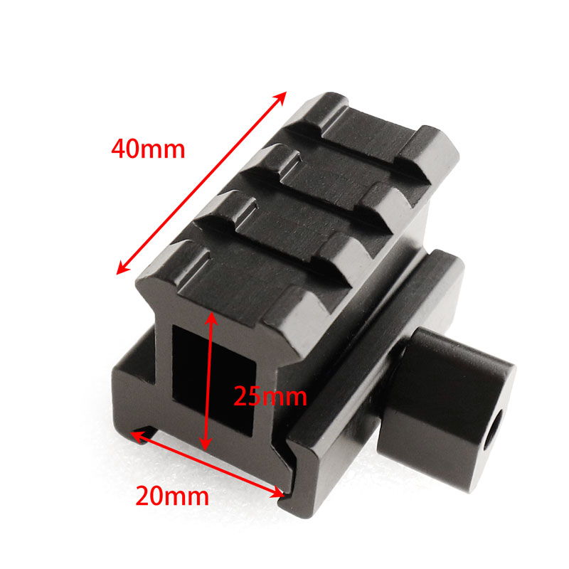 ショートタイプ マウントベース 20mmレール用（MICRO T1　ドットサイト対応） 拡張レール レイル ハイマウント エアガン サバゲー サバイバルゲーム 装備