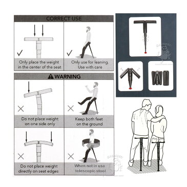 便利用品 ポケットイス 携帯イス 一本足 ポータブルチェア 折り畳み椅子 Portabl Telescopic stool モバイルチェア 杖椅子 (アウトドア 登山 待ち時間 スポーツ観戦 行列待ち)