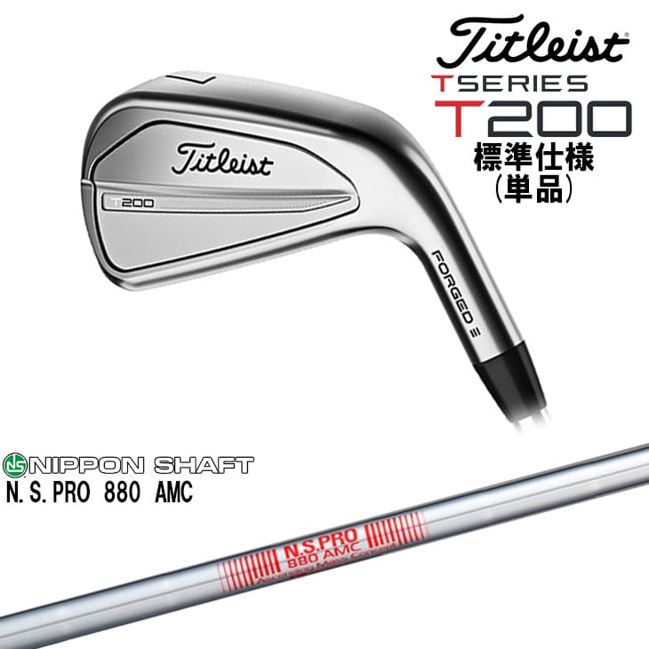 楽天カスタムクラブ工房 OVDGOLF【在庫品即納】タイトリスト T200 アイアン単品（W48） 標準仕様クラブ 2023年モデル タイトリスト Titleist [JC] N.S.PRO 880 AMC S 日本シャフト